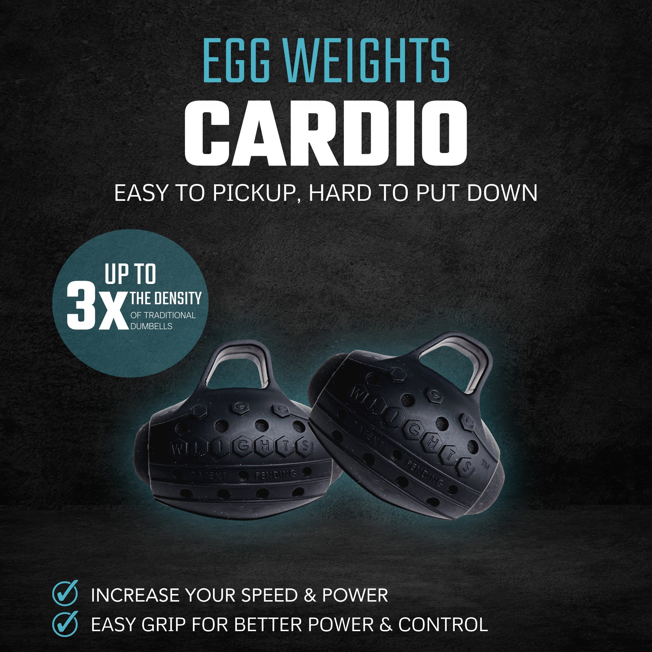 2.0 lb Set “Cardio” Egg Weights